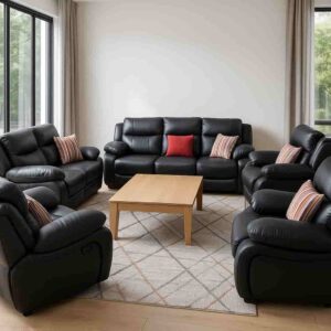 8 Seater Black Leather Giant Sofaset 3 8 Seater Black Leather Giant Sofaset
