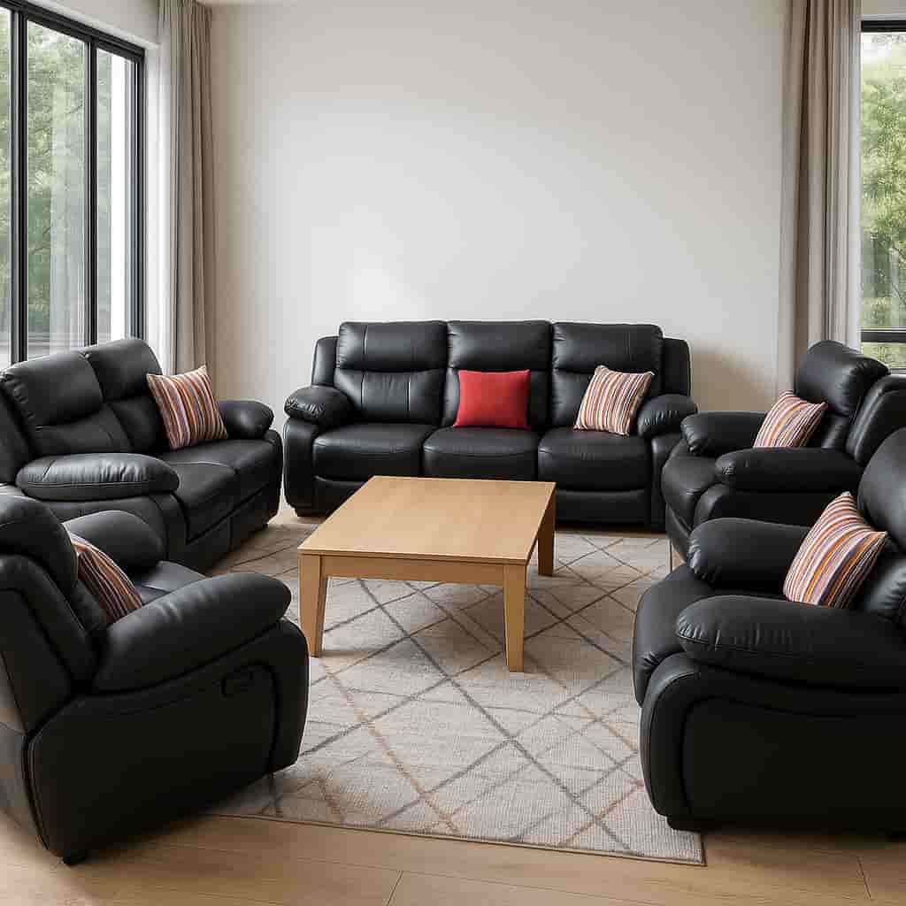 8 Seater Black Leather Giant Sofaset 8 Seater Black Leather Giant Sofaset