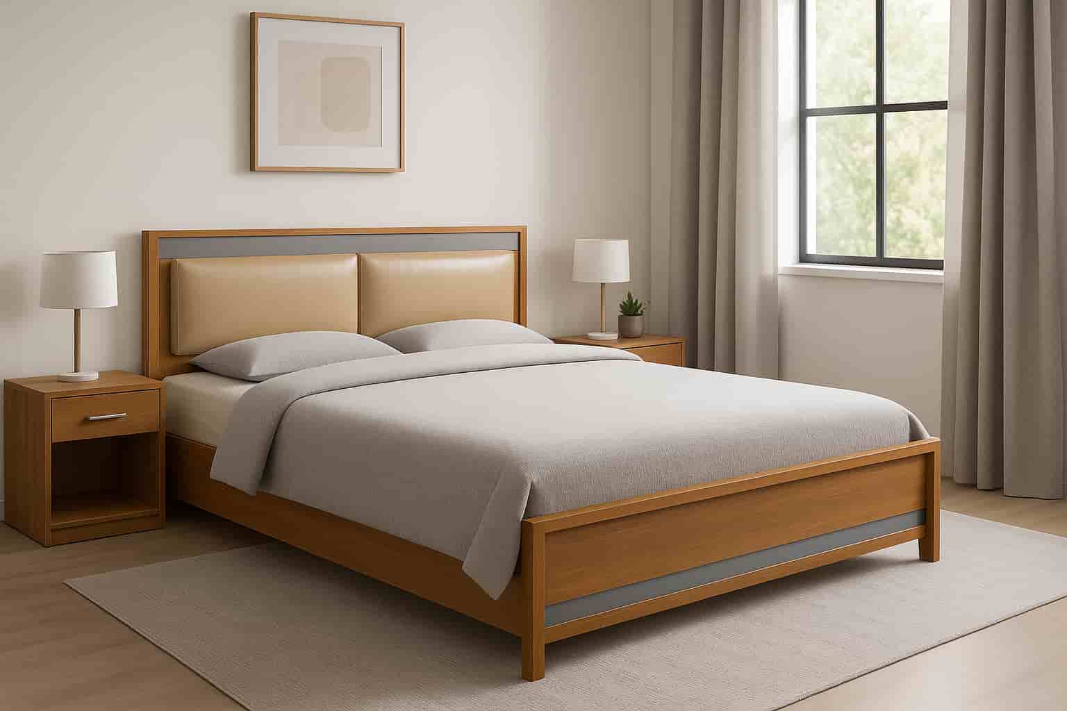 6X6 Platform Wooden Bed 6X6 Platform Wooden Bed
