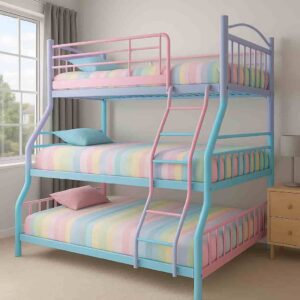 4x6 Metallic Triple Decker Bed 3 4x6 Metallic Triple Decker Bed