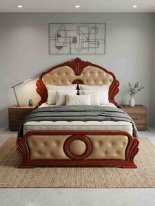 6x6 Mahogany Curved Bed 3 6x6 Mahogany Curved Bed