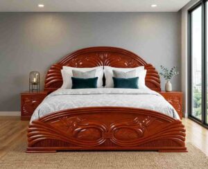6x6 Mahogany Curved Bed 1 6x6 Mahogany Curved Bed