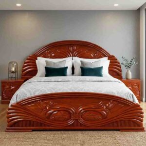 6x6 Mahogany Curved Bed