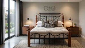 6x6 Wooden and Steel King Size Bed 4 6x6 Wooden and Steel King Size Bed