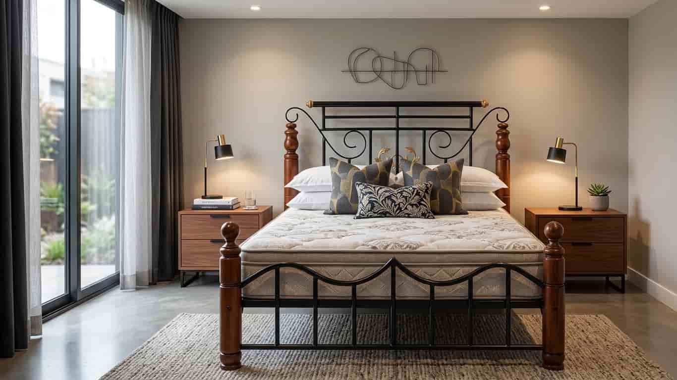 6x6 Wooden and Steel King Size Bed 6x6 Wooden and Steel King Size Bed