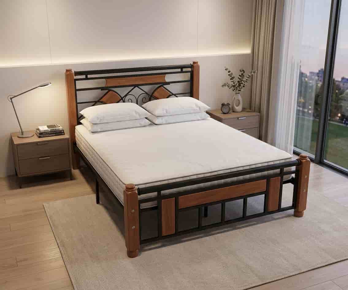 6x6 Wooden and Steel King Size Bed 6x6 Wooden and Steel King Size Bed