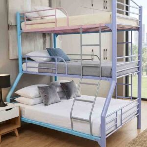 4x6 Metallic Triple Decker Bed