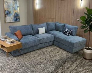 4 Seater Compact L-Shaped Fabric Sofaset