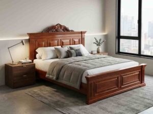 5x6 Simple Hard Wooden bed