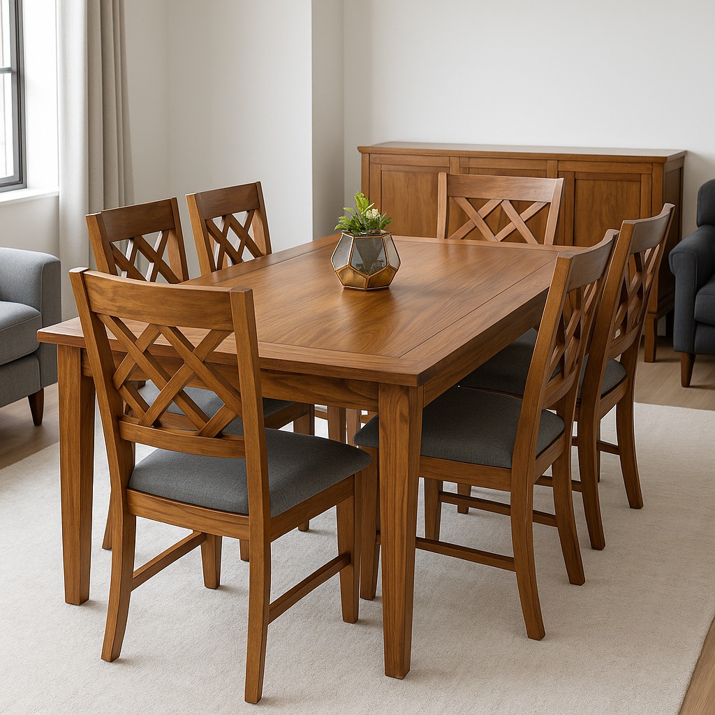 Modern 6 Seater Hardwood Dining Table Modern 6 Seater Hardwood Dining Table