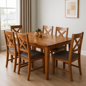 Modern 6 Seater Hardwood dining Table 2 Modern 6 Seater Hardwood Dining Table