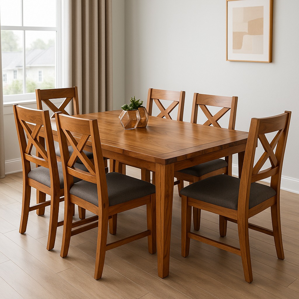 Modern 6 Seater Hardwood Dining Table Modern 6 Seater Hardwood Dining Table