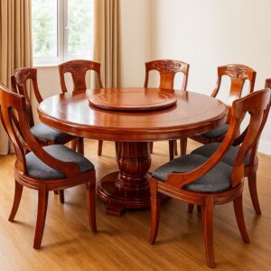 Modern 8 Seater Round Hardwood dining Table 2 Modern 8 Seater Round Hardwood dining Table