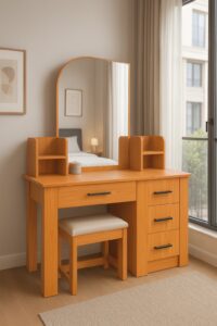 Modern Dressing Mirror with Half size mirror and Drawers 3 Modern Dressing Mirror with Half-Size Mirror and Drawers
