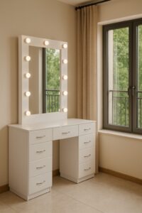 Makeup dressing table with lights