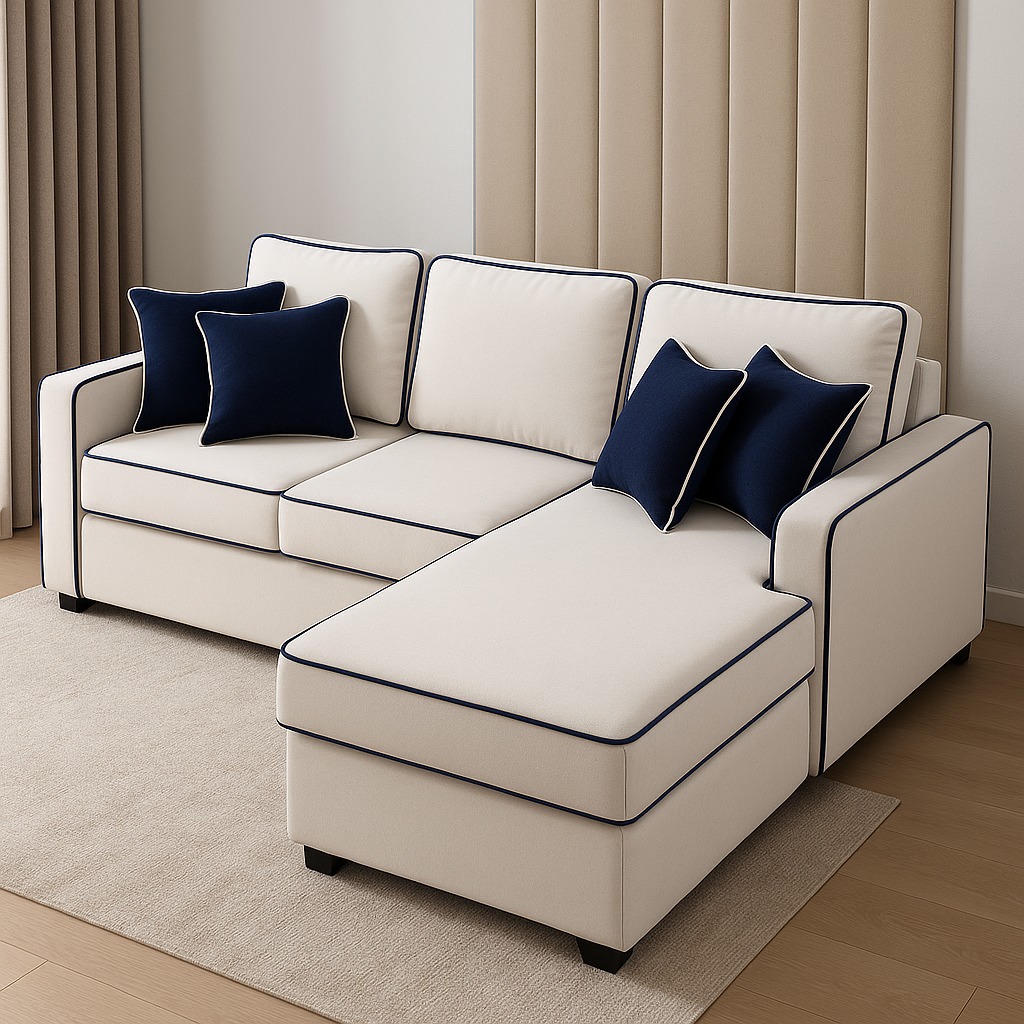 Compact L shaped Sofaset 4 Seater Compact L shaped Sofaset 4 Seater