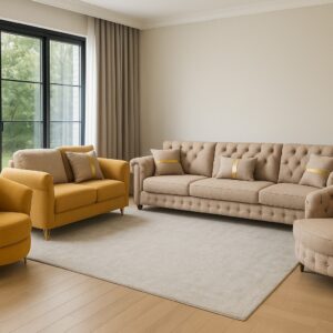 Double tone Fabric chesterfield sofaset 7 seater