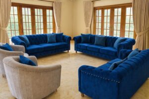 Double tone Fabric chesterfield sofaset 7 seater 1 Double tone Fabric chesterfield sofaset 7 seater