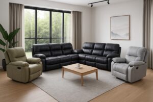 Double tone leather Recliner Sofaset 7 seater