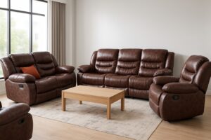 Double tone leather Recliner Sofaset 7 seater