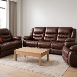 Double tone leather Recliner Sofaset 7 seater